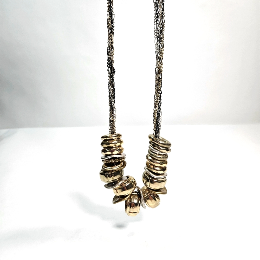 Chico's Silver and Gold Multstand Nacklace